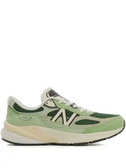 New Balance: Зелёные кроссовки 