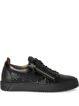 Giuseppe Zanotti: Чёрные кроссовки  Frankie