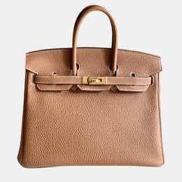 Hermes: Коричневая сумка-шоппер  Birkin 25