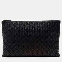 Bottega Veneta: Чёрная сумка  Intrecciato