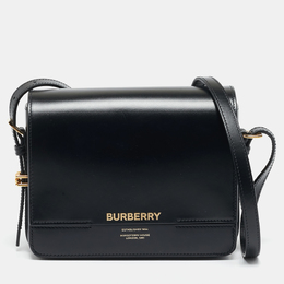 Burberry: Чёрная сумка через плечо  Grace
