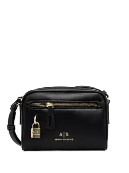Armani Exchange: Чёрная сумка через плечо 