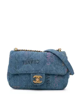 CHANEL Pre-Owned: Голубая сумка через плечо 