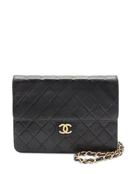 CHANEL Pre-Owned: Чёрная сумка через плечо 