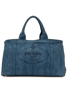 Prada Pre-Owned: Голубая сумка 