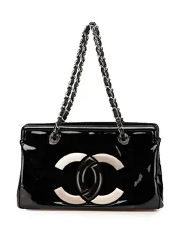 CHANEL Pre-Owned: Серебристая сумка-шоппер 