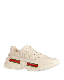 Gucci: Бежевые кроссовки  Rhyton