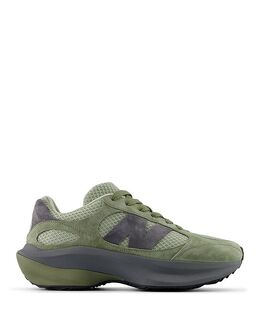 New Balance: Зелёные кроссовки 