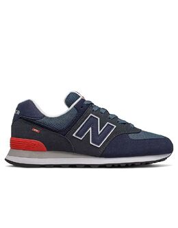 New Balance: Синие кроссовки  574