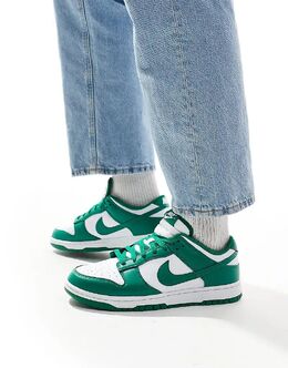Nike: Зелёные кроссовки  Dunk Low