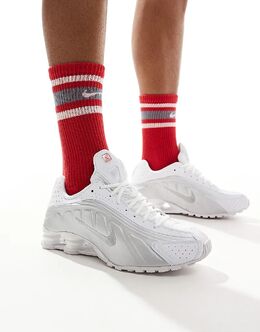 Nike: Белые кроссовки  Shox R4