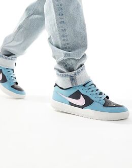 Nike: Голубые кроссовки 
