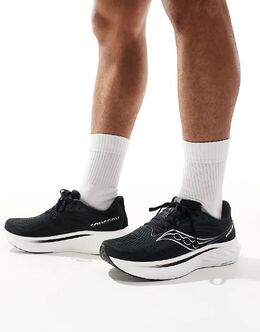 Saucony: Чёрные кроссовки 