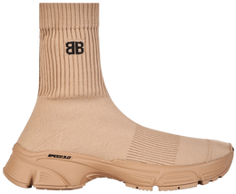 Balenciaga: Бежевые кроссовки  Speed.3