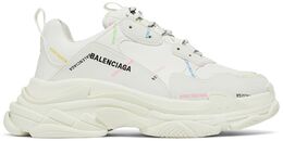 Balenciaga: Белые кроссовки  Triple S