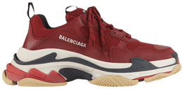 Balenciaga: Бордовые кроссовки  Triple S