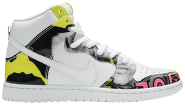 Nike: Белые кроссовки  Dunk High Premium SB