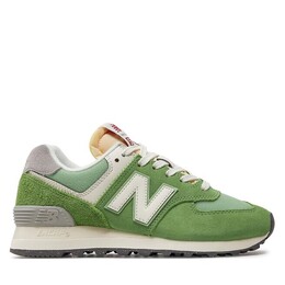 New Balance: Зелёные кроссовки 
