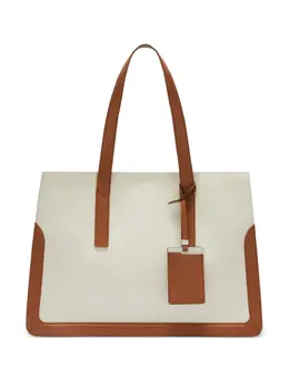 Furla: Бежевая сумка-шоппер 