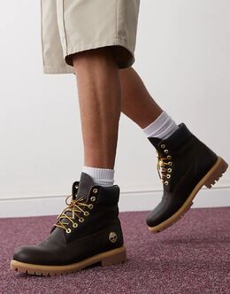 Timberland: Тёмные ботинки 