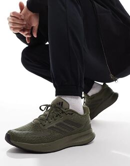 adidas Performance: Кроссовки цвета хаки 