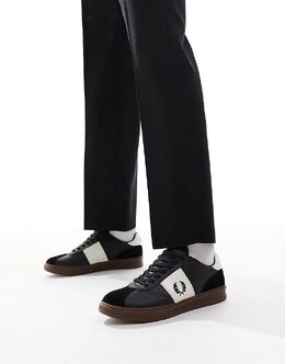 Fred Perry: Чёрные кроссовки 