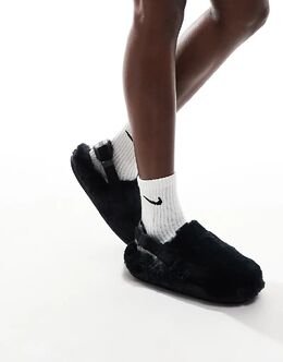 Nike: Чёрные сабо 