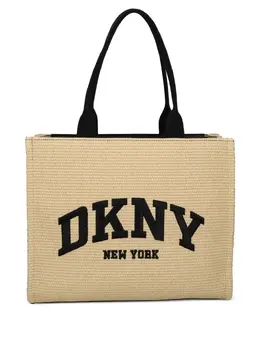 DKNY: Бежевая сумка-шоппер 