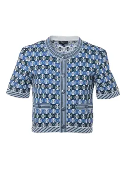 CHANEL Pre-Owned: Синий кардиган 