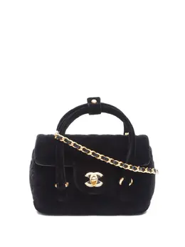 CHANEL Pre-Owned: Чёрная сумка-шоппер 