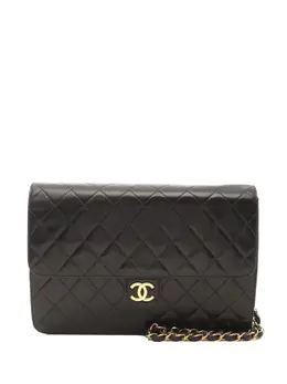 CHANEL Pre-Owned: Чёрная сумка через плечо 
