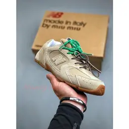 New Balance: Кроссовки цвета хаки 