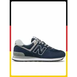 New Balance: Синие кроссовки 
