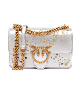 Pinko: Серебристая сумка  Love