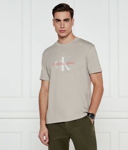 Calvin Klein Jeans: Бежевая футболка 