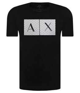 Armani Exchange: Чёрная футболка 
