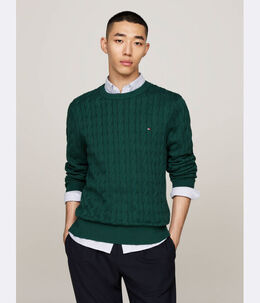 Tommy Hilfiger: Зелёный свитер 