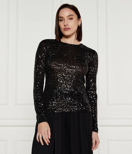 DKNY: Блуза с пайетками 