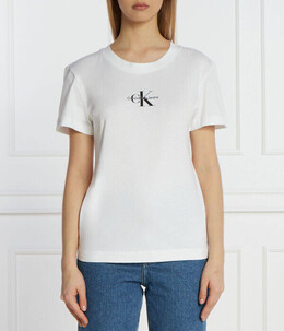 Calvin Klein Jeans: Белая футболка 