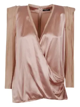 Balmain: Шёлковая блуза 