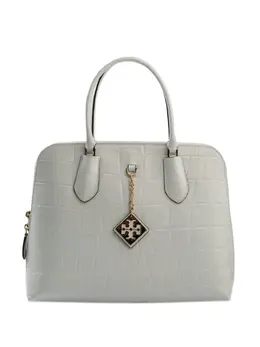 Tory Burch: Светлая сумка-шоппер 