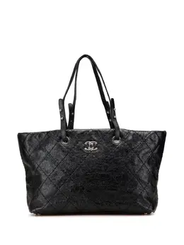 CHANEL Pre-Owned: Чёрная сумка-шоппер 