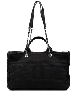 CHANEL Pre-Owned: Чёрная сумка-шоппер 