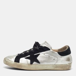 Golden Goose: Серебристые кроссовки  Superstar