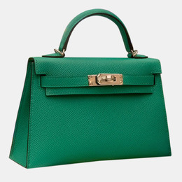 Hermes: Зелёная сумка через плечо  Kelly
