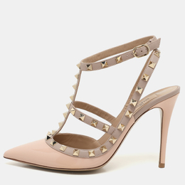 Valentino: Бежевые туфли  Rockstud