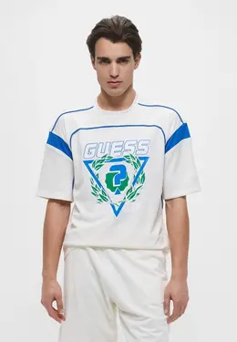 Guess: Белая футболка 