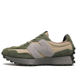 New Balance: Зелёные кроссовки  327