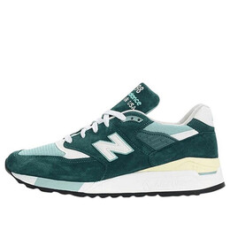 New Balance: Зелёные кроссовки 