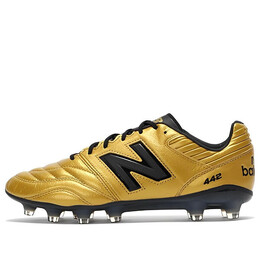 New Balance: Золотые кроссовки 